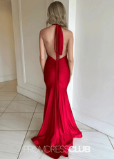 Merry | Mermaid Red Satin Long Prom Dress Stores Near Me - Price #price_variant_lowest# - Red - PromDressClub